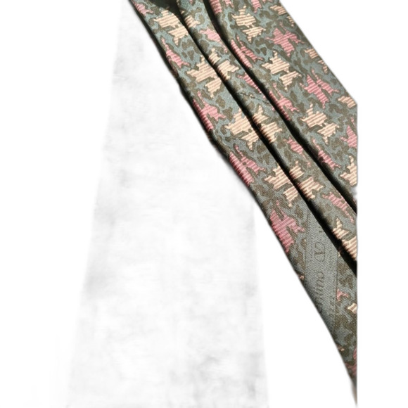 Valentino Silk Tie Handmade Vintage Made Italy Silk Mens Tie Abstract - Picture 3 of 5